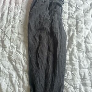 Stylish Black Ribbed Pants